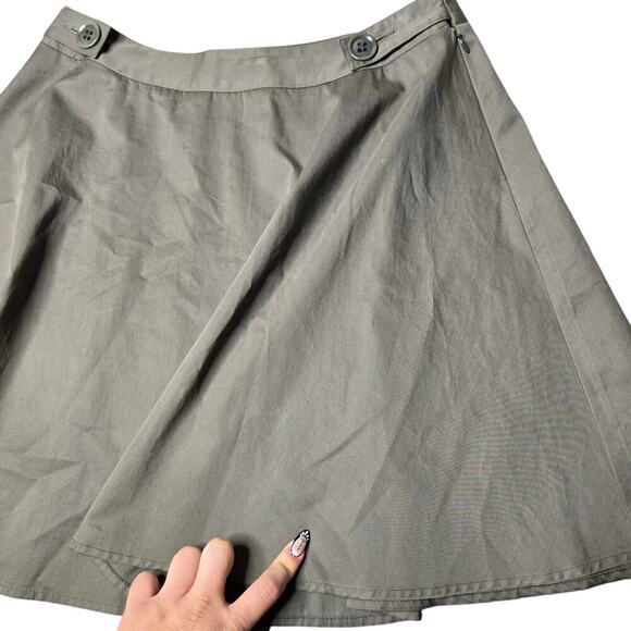 Ulla Johnson Green Pleated Skater Skirt Size: 8 - Picture 5 of 8